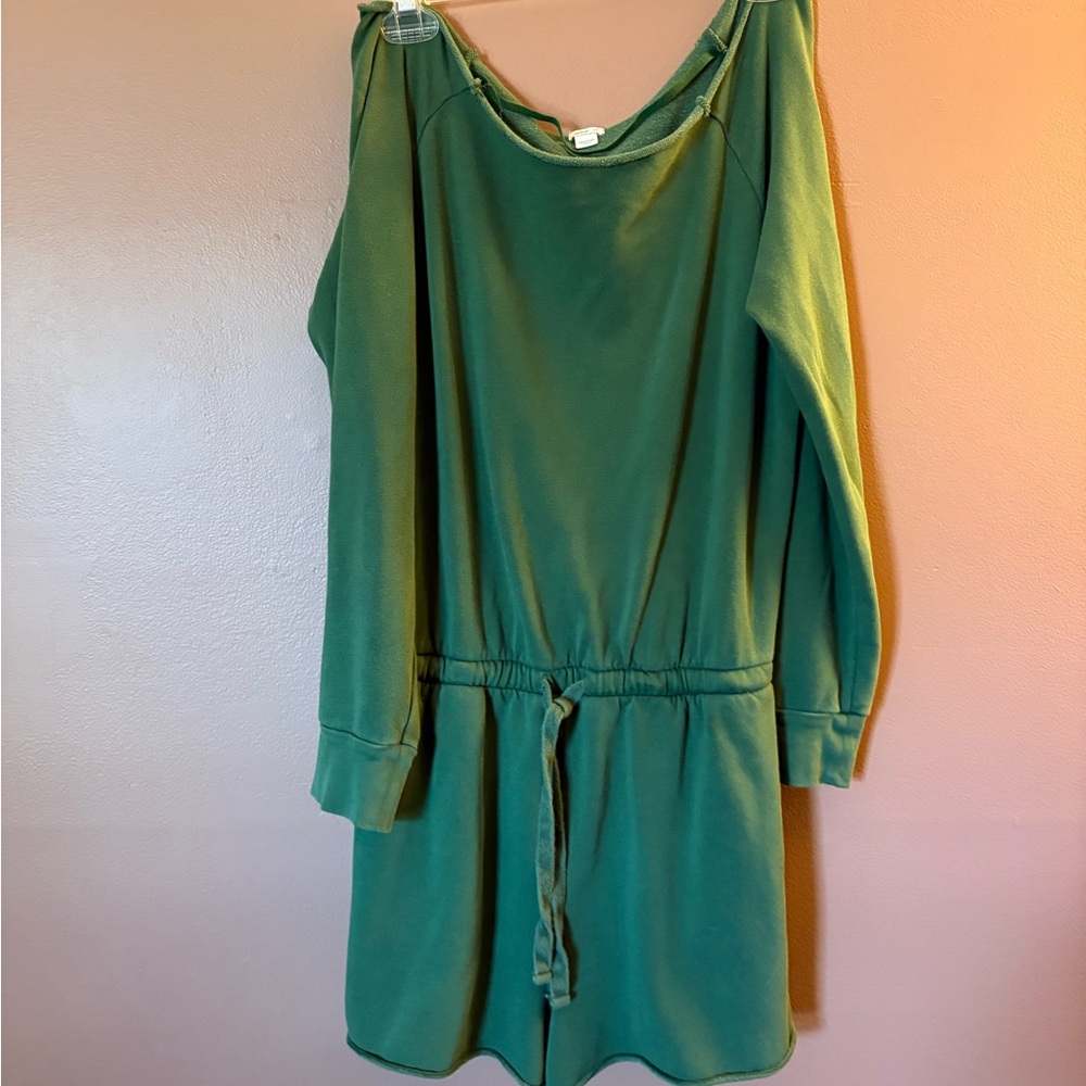 Aerie Green Long Sleeve Romper